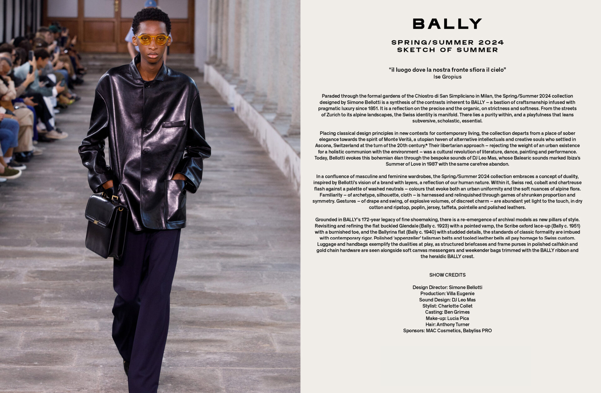Dan Thawley | COLLECTION STATEMENTS | Bally Spring/Summer 2024 | 1