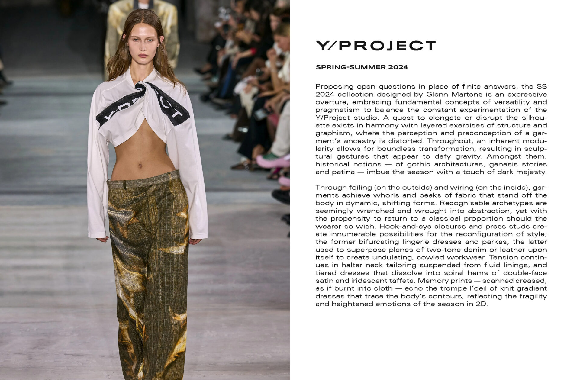 Dan Thawley | COLLECTION STATEMENTS | Y/Project Spring/Summer 2024 | 2