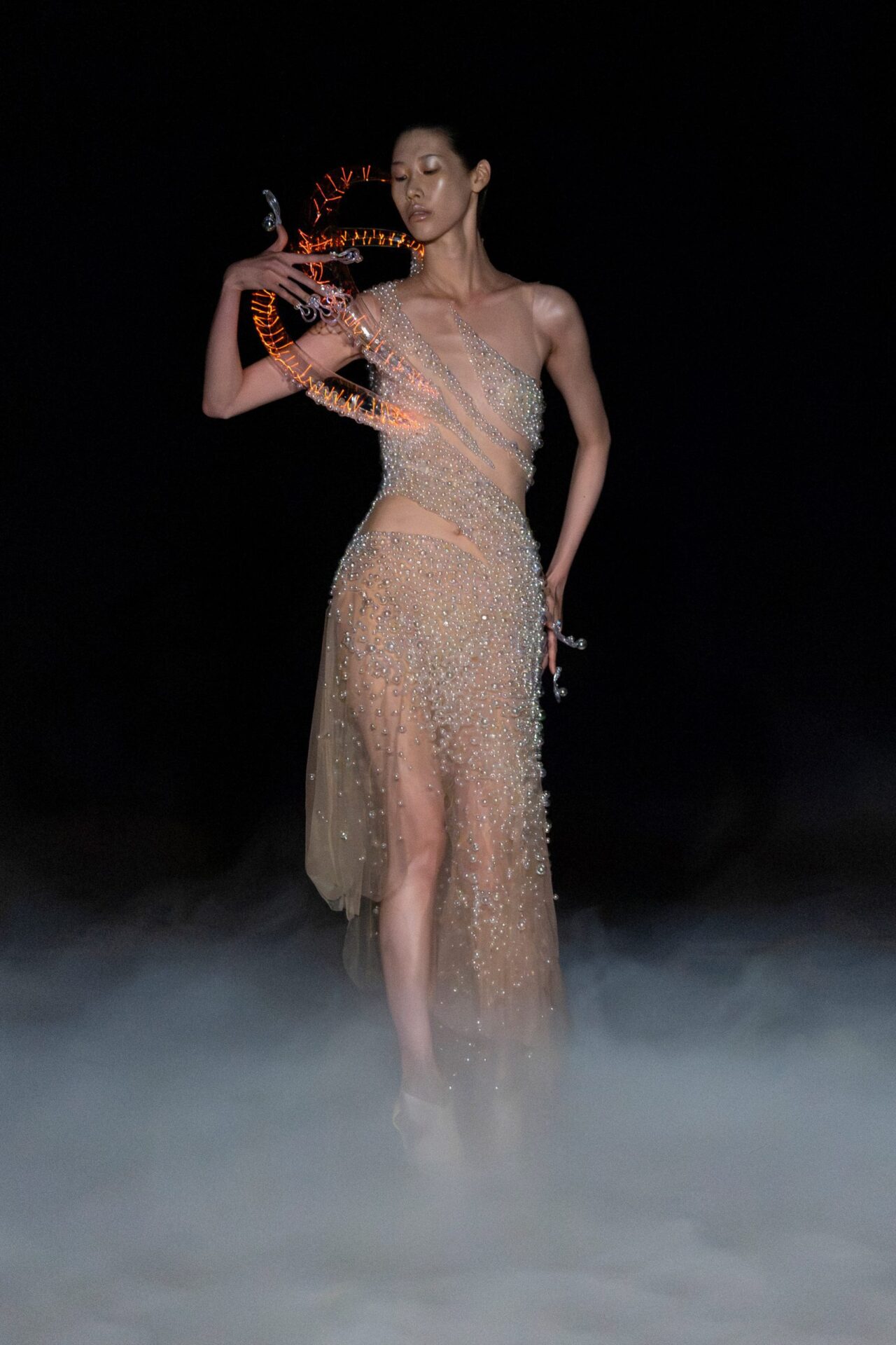 Iris van Herpen injects glass-covered gown with glowing plasma | 3