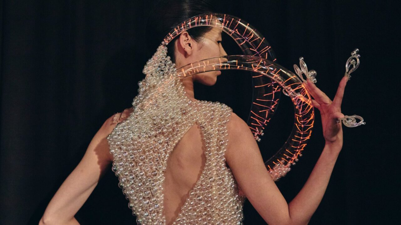 Iris van Herpen injects glass-covered gown with glowing plasma | 1